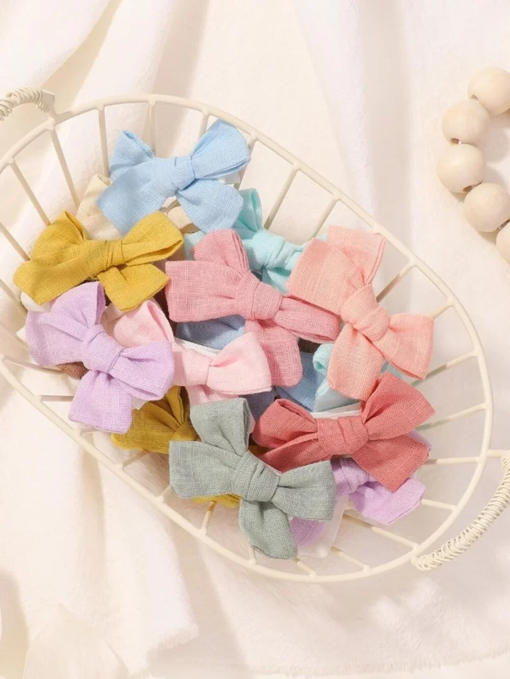 40pcs Mini Lined Hair Clips for Babies, Toddlers & Girls - Colorful Tiny Bows